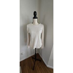 Ralph Lauren Beige Cable Knit Sweater Large